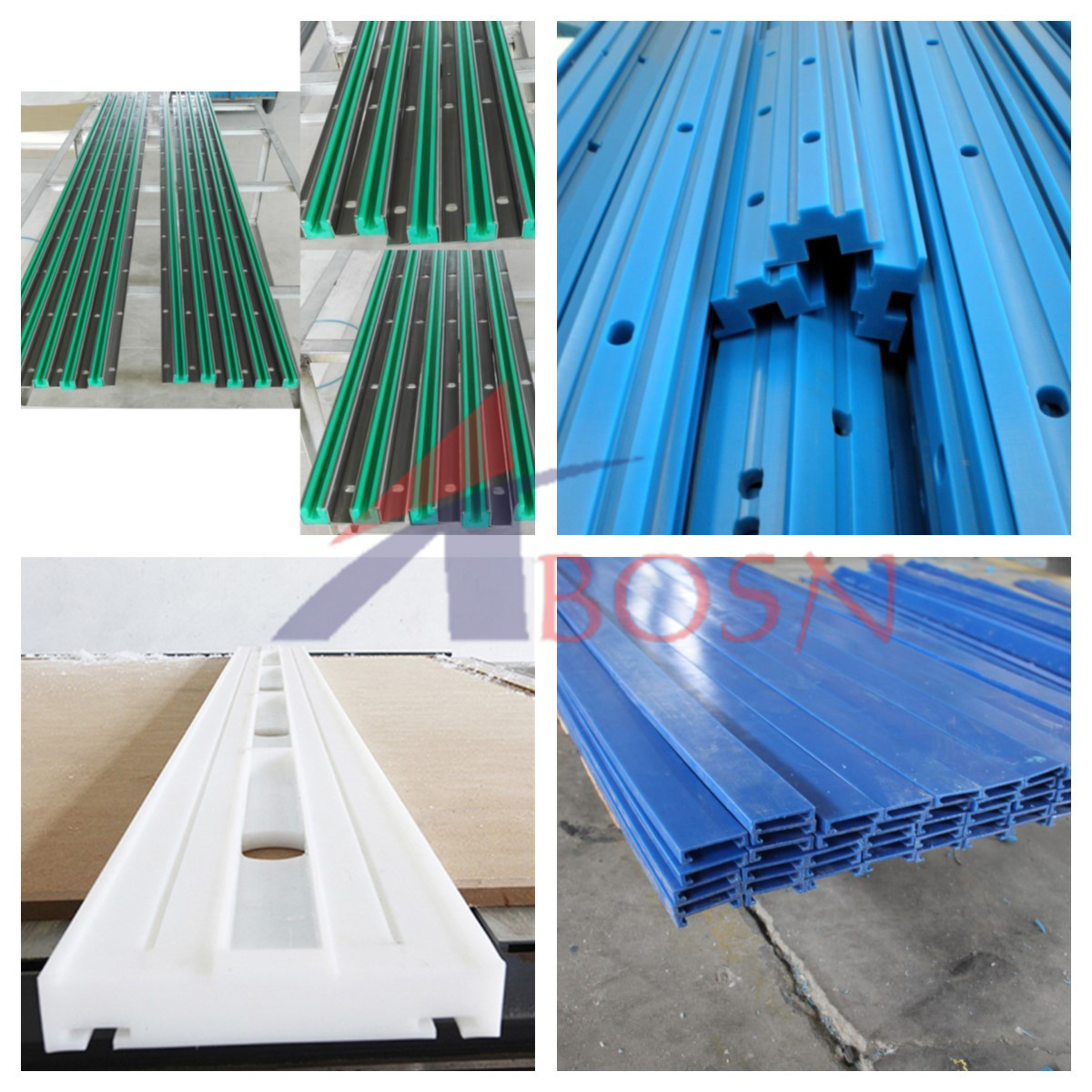 Plastic UHMWPE PE1000 Curved Magnetic Guide Rail